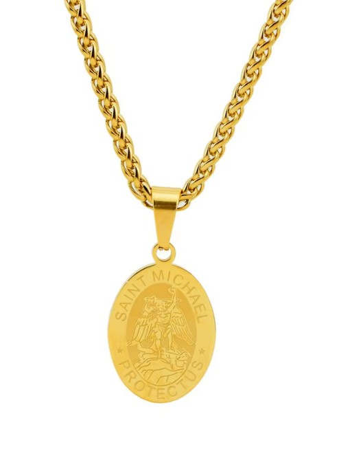St. Michael the Archangel Necklace (Gold)